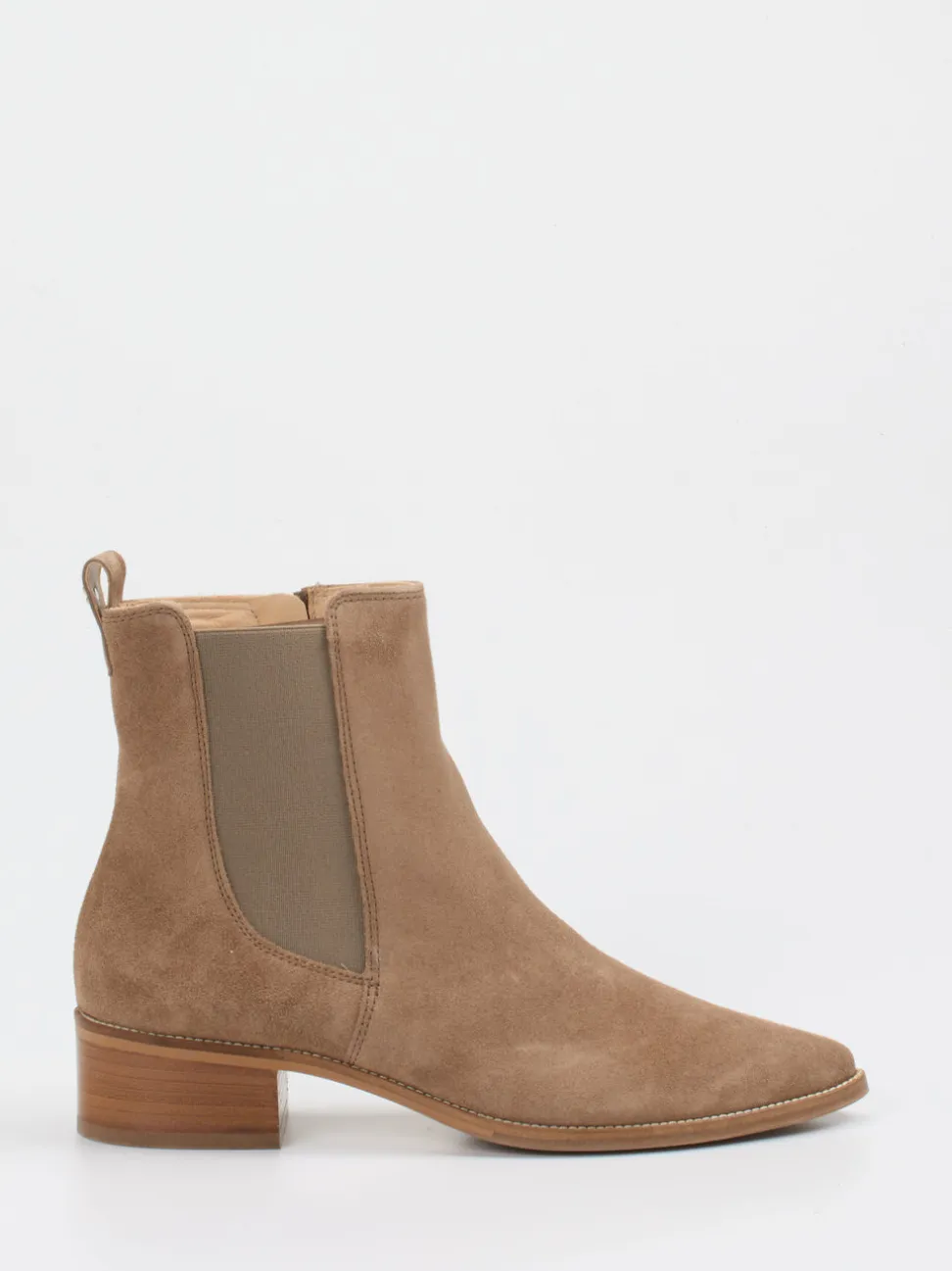 Paul Green – Chelsea Boots aus Veloursleder sandbeige