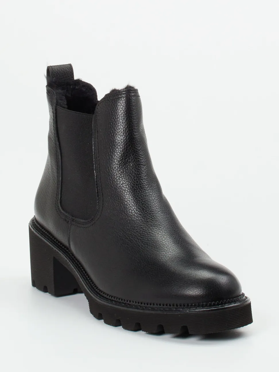 Paul Green – Chelsea Boots aus Kalbleder Schwarz