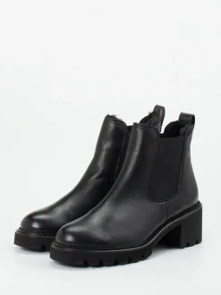 Paul Green – Chelsea Boots aus Kalbleder Schwarz