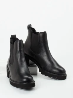 Paul Green – Chelsea Boots aus Kalbleder Schwarz