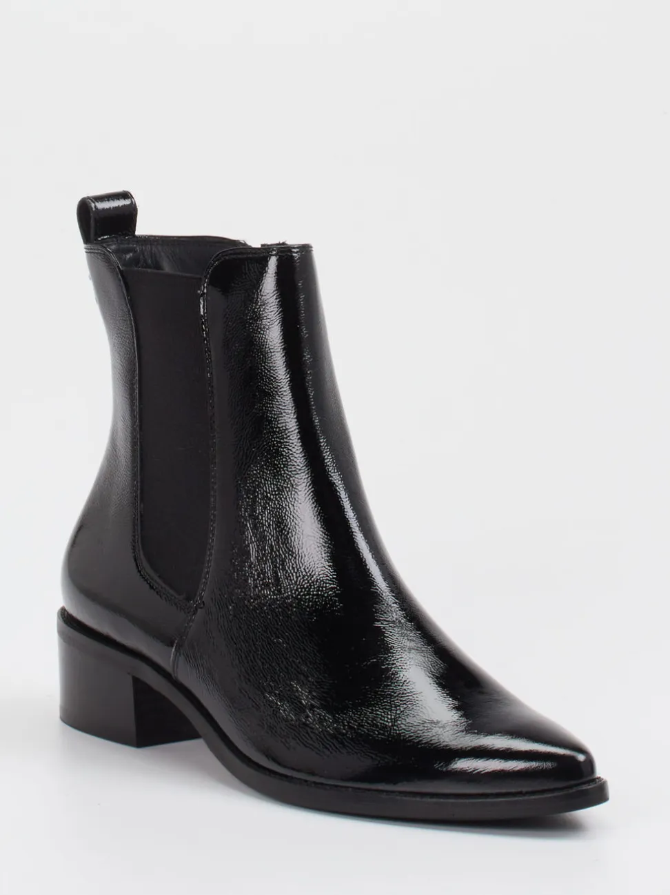 Paul Green – Chelsea Boots aus Lackleder schwarz