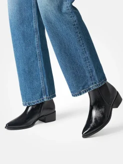 Paul Green – Chelsea Boots aus Lackleder schwarz