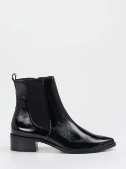 Paul Green – Chelsea Boots aus Lackleder schwarz