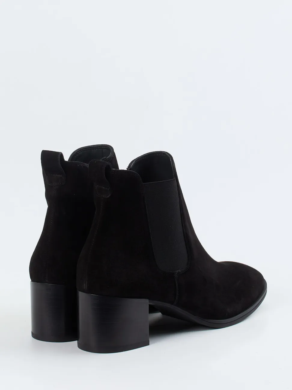 Paul Green – Chelsea-Stiefelette aus Veloursleder Schwarz