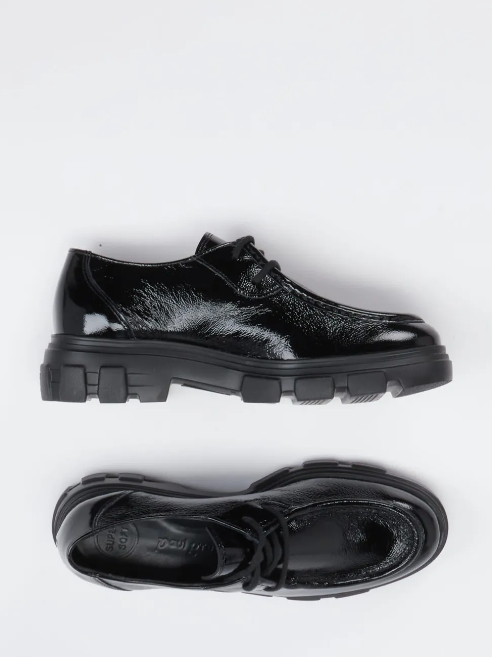 Paul Green – Chunky Derby aus Lackleder Schwarz