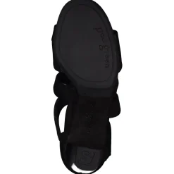 Paul Green – High Heel Sandalen aus Nubukleder Schwarz
