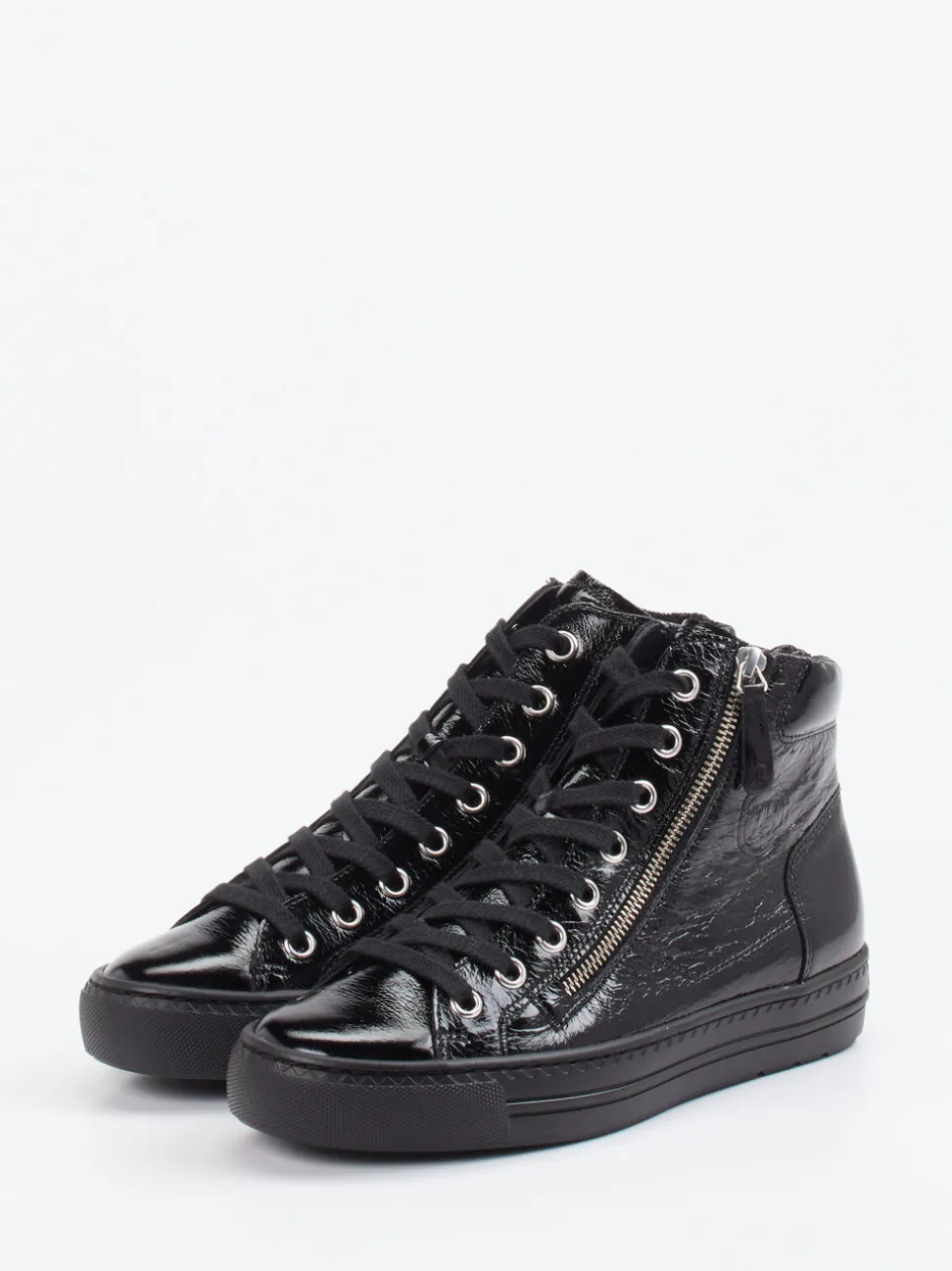 Paul Green – High-Top Sneaker aus Kalbleder schwarz
