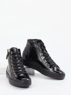 Paul Green – High-Top Sneaker aus Kalbleder schwarz