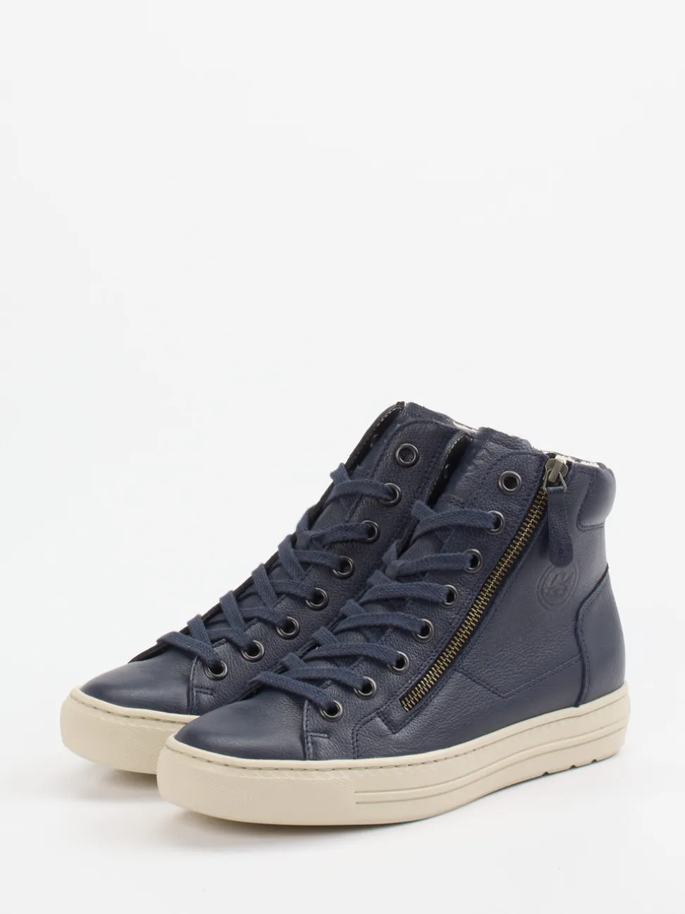 Paul Green – High-Top Sneaker aus Kalbleder Dunkelblau