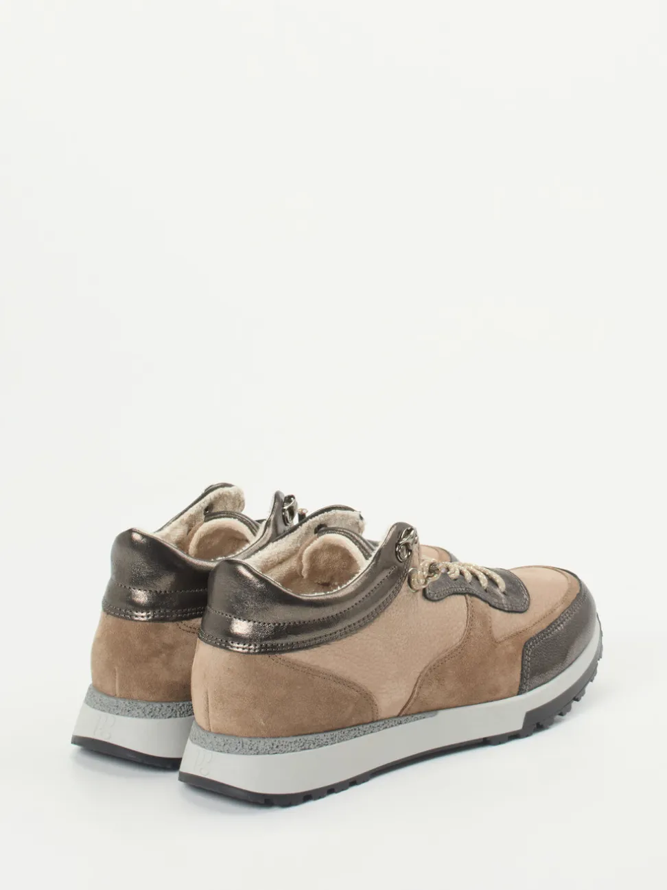 Paul Green – High-Top Sneaker aus Veloursleder Sandbeige