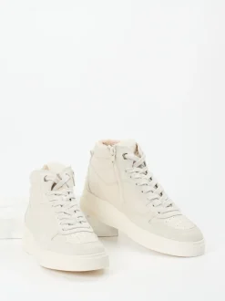Paul Green – High-Top-Sneaker aus Leder cremeweiß