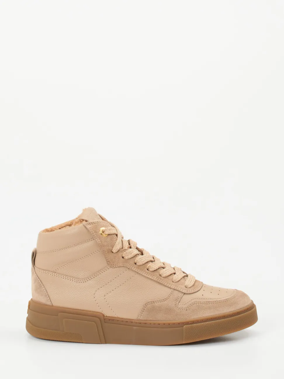 Paul Green – High-Top-Sneaker aus Veloursleder Beige
