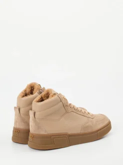 Paul Green – High-Top-Sneaker aus Veloursleder Beige