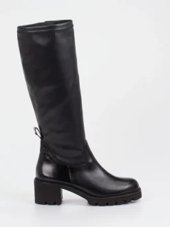 Paul Green – Kniehohe Stiefel aus Kalbleder Schwarz