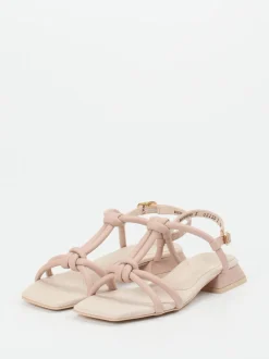 Paul Green – Knotensandalen aus Kalbleder Beige