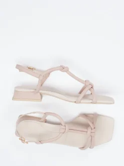 Paul Green – Knotensandalen aus Kalbleder Beige