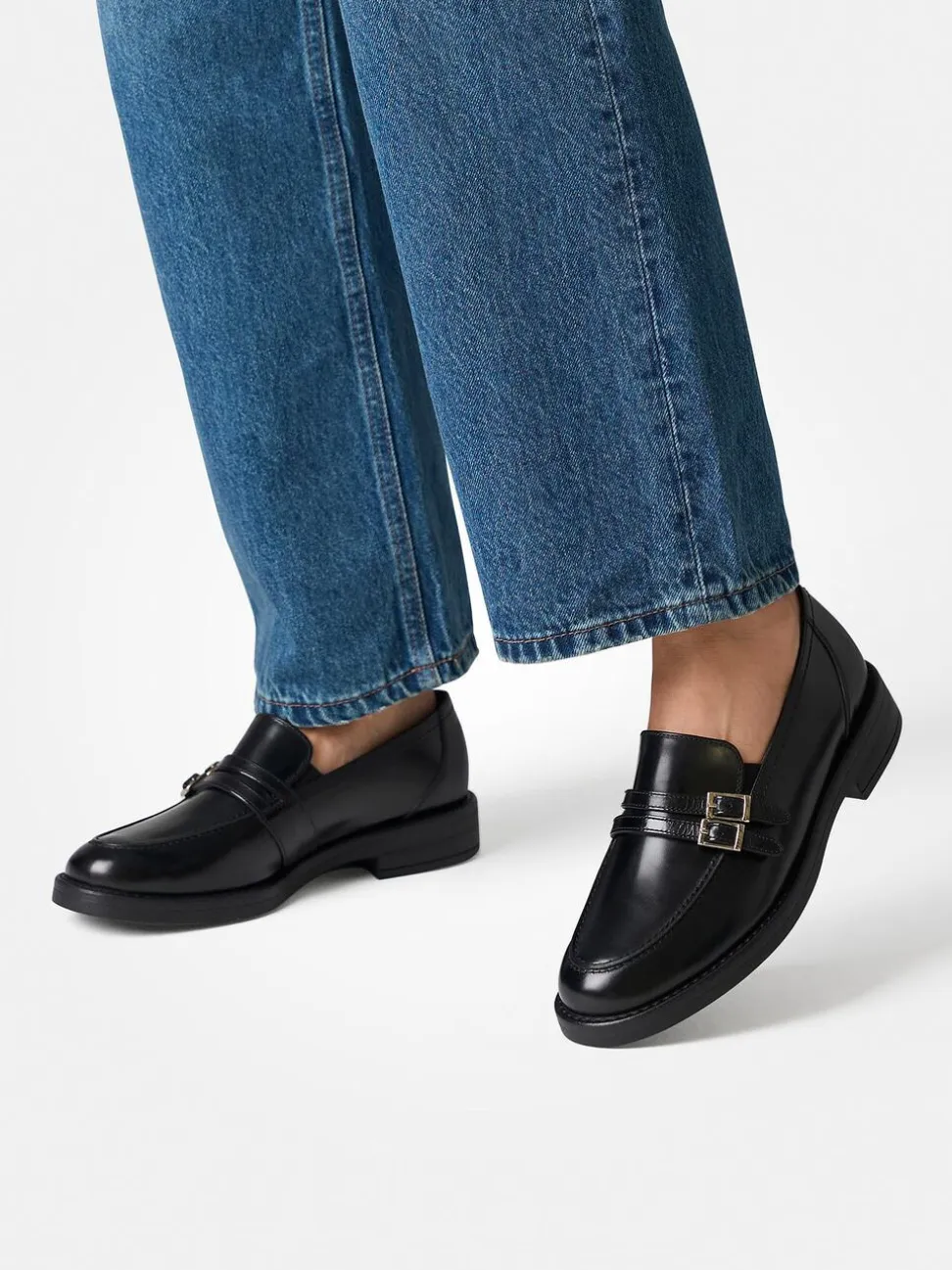 Paul Green – Loafer aus Kalbleder Schwarz