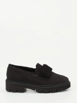 Paul Green – Loafer aus Nubukleder mit Kunstfell