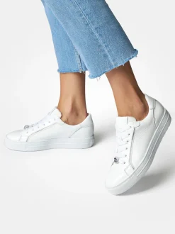 Paul Green – Low-Top Sneaker aus Kalbleder weiß
