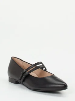 Paul Green – Mary Jane Flats aus Kalbleder Schwarz