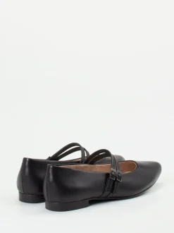 Paul Green – Mary Jane Flats aus Kalbleder Schwarz