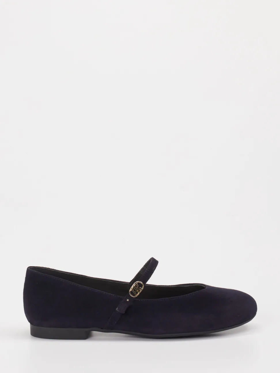 Paul Green – Mary-Jane-Ballerina aus Veloursleder Dunkelblau