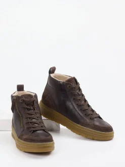 Paul Green – Mid-Top Sneaker aus Nubukleder braun