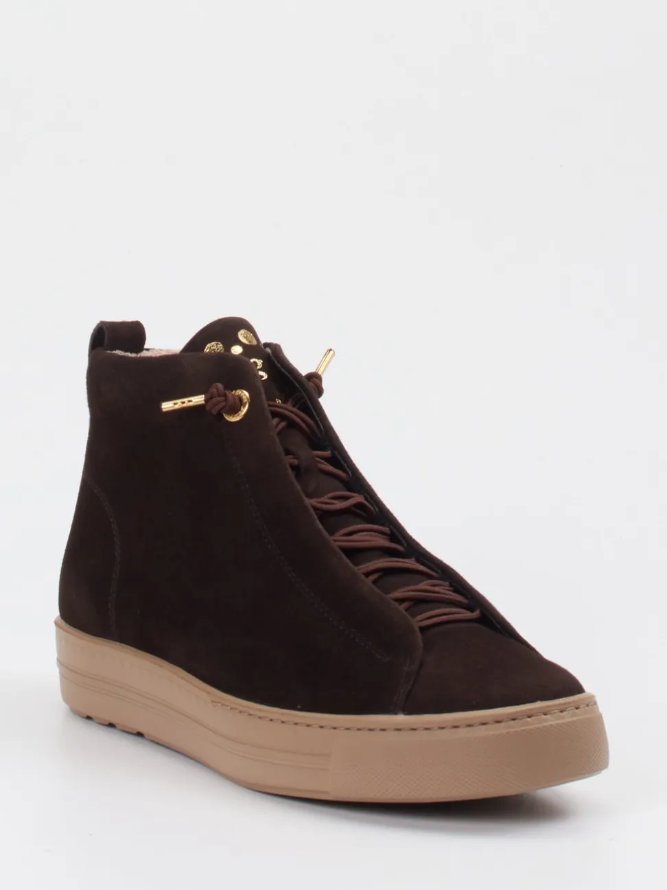 Paul Green – Mid-Top Sneaker aus Veloursleder Braun