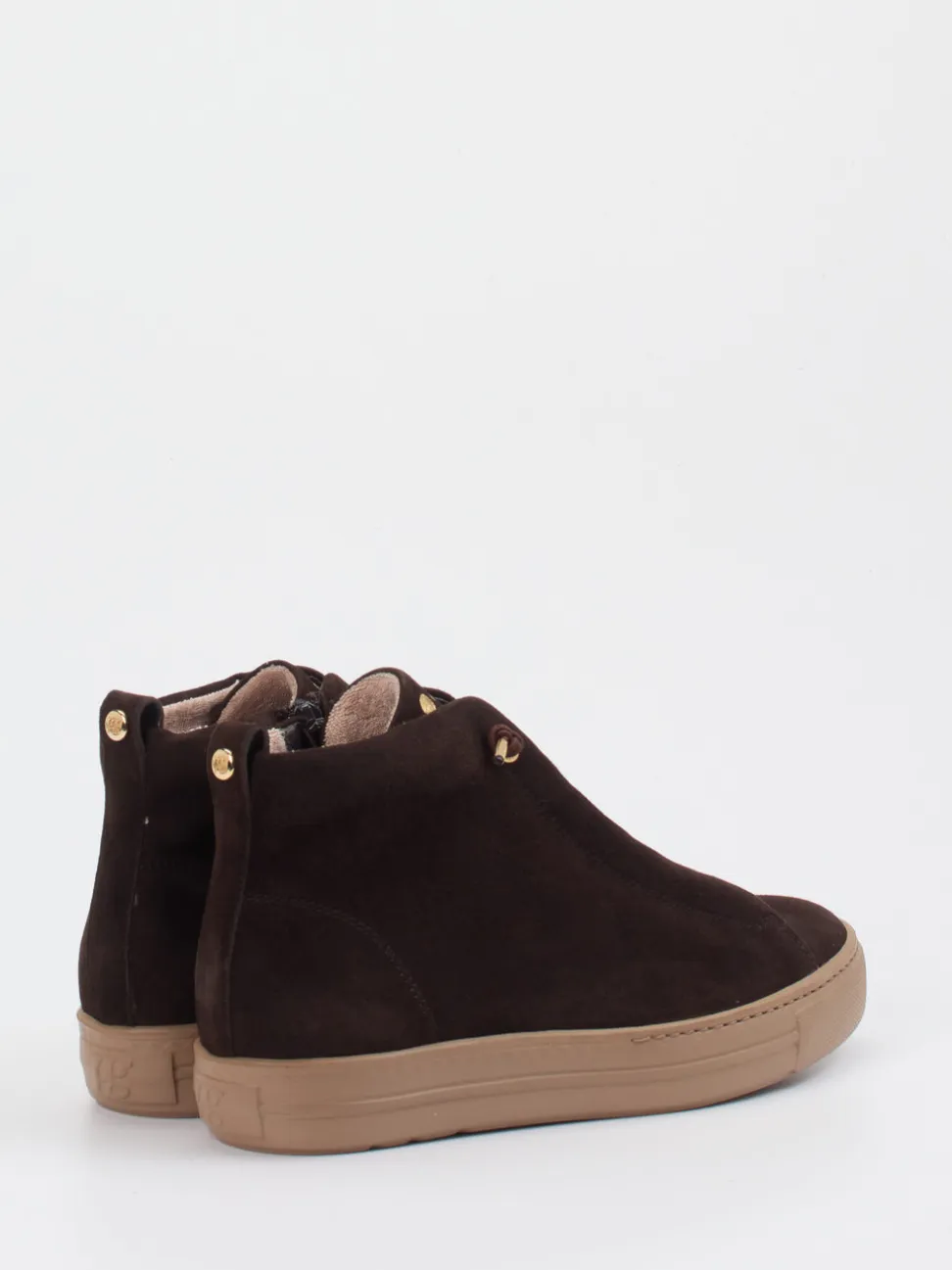 Paul Green – Mid-Top Sneaker aus Veloursleder Braun