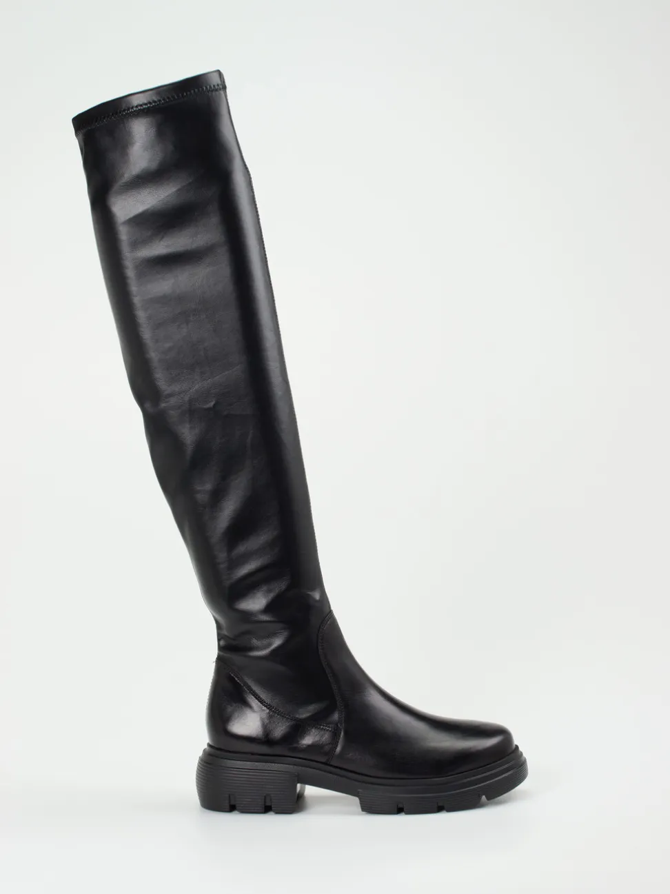 Paul Green – Overknee-Stiefel aus Lammleder schwarz