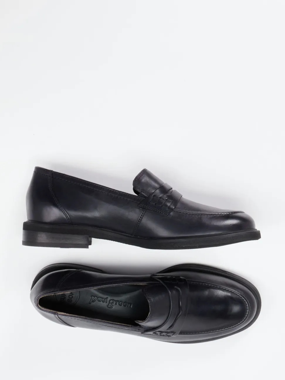Paul Green – Penny Loafer aus Kalbleder Dunkelblau