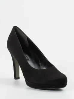 Paul Green – Plateau-Pumps aus Veloursleder schwarz