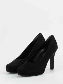 Paul Green – Plateau-Pumps aus Veloursleder schwarz