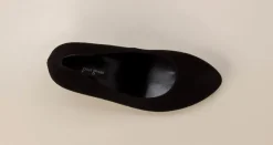 Paul Green – Plateau-Pumps aus Veloursleder schwarz
