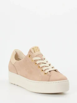 Paul Green – Plateau-Sneaker aus Nubukleder in Beige