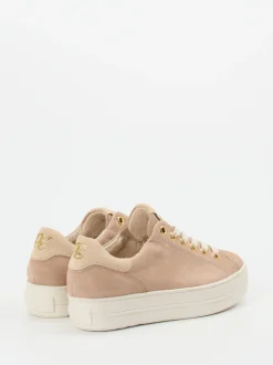 Paul Green – Plateau-Sneaker aus Nubukleder in Beige