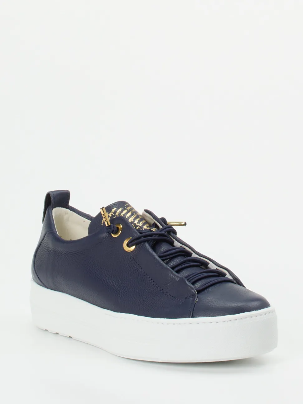 Paul Green – Plateau-Sneaker aus Kalbleder dunkelblau