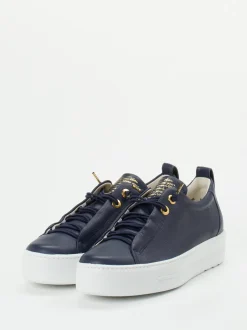 Paul Green – Plateau-Sneaker aus Kalbleder dunkelblau