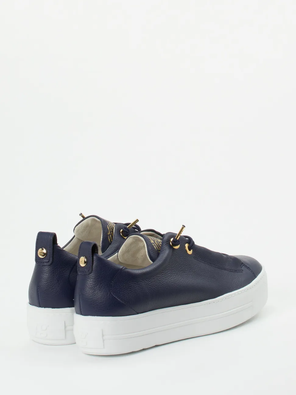 Paul Green – Plateau-Sneaker aus Kalbleder dunkelblau
