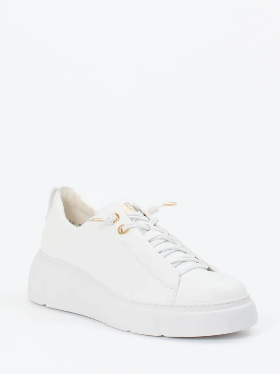 Paul Green – Plateau-Sneaker aus Kalbleder Weiß