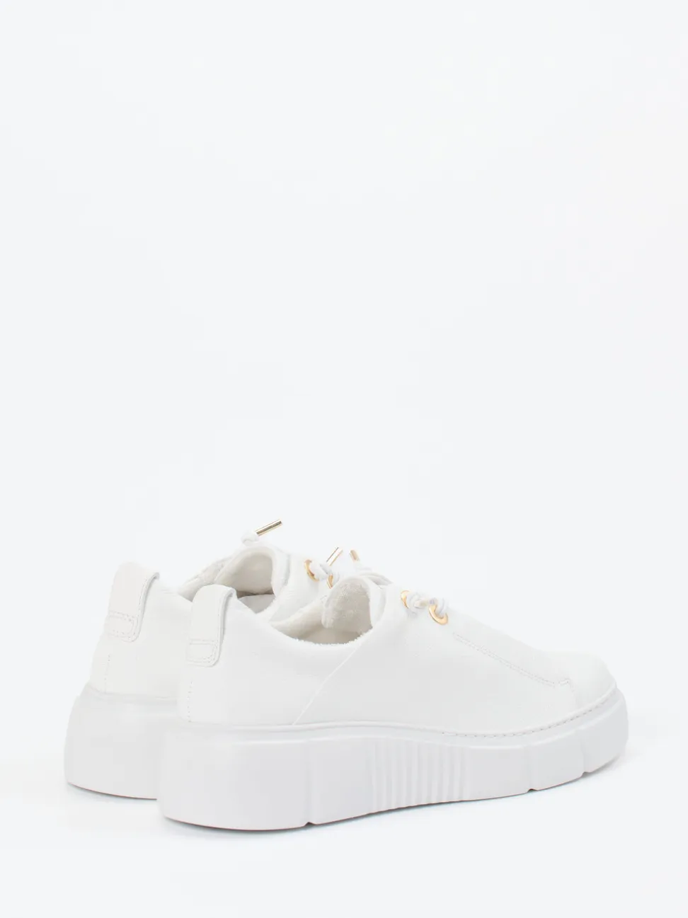 Paul Green – Plateau-Sneaker aus Kalbleder Weiß
