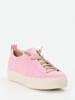 Paul Green – Plateau-Sneaker aus Veloursleder Rosa