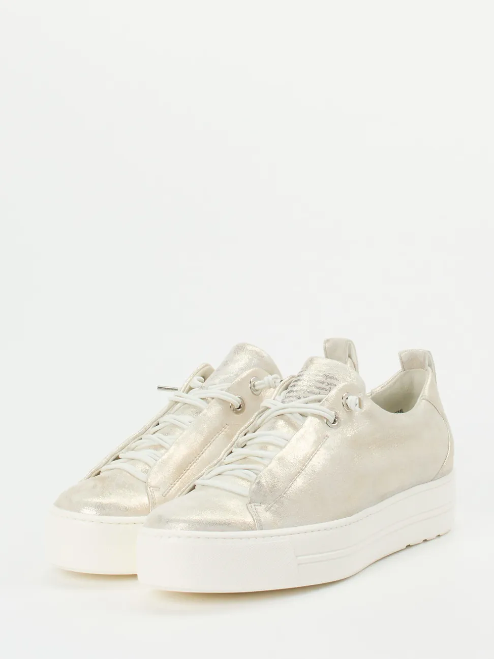 Paul Green – Plateau-Sneaker aus Metallicleder silber