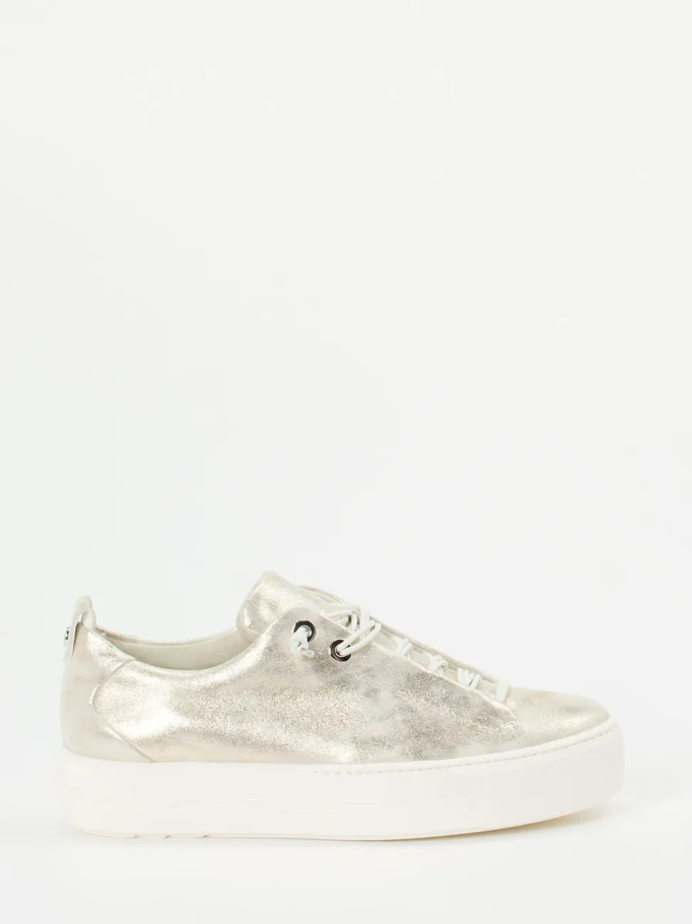 Paul Green – Plateau-Sneaker aus Metallicleder silber