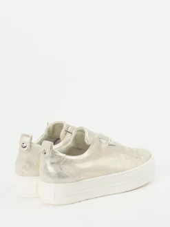 Paul Green – Plateau-Sneaker aus Metallicleder silber