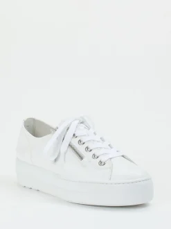 Paul Green – Plateau-Sneaker aus Kalbleder weiß