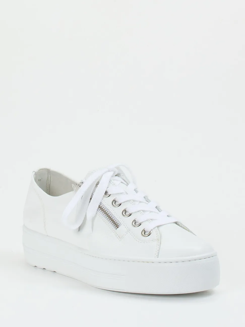 Paul Green – Plateau-Sneaker aus Kalbleder weiß
