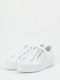 Paul Green – Plateau-Sneaker aus Kalbleder weiß