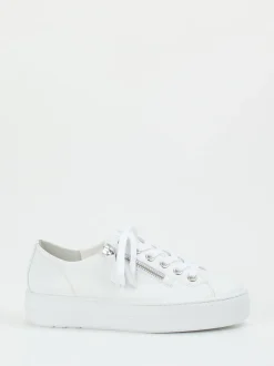 Paul Green – Plateau-Sneaker aus Kalbleder weiß