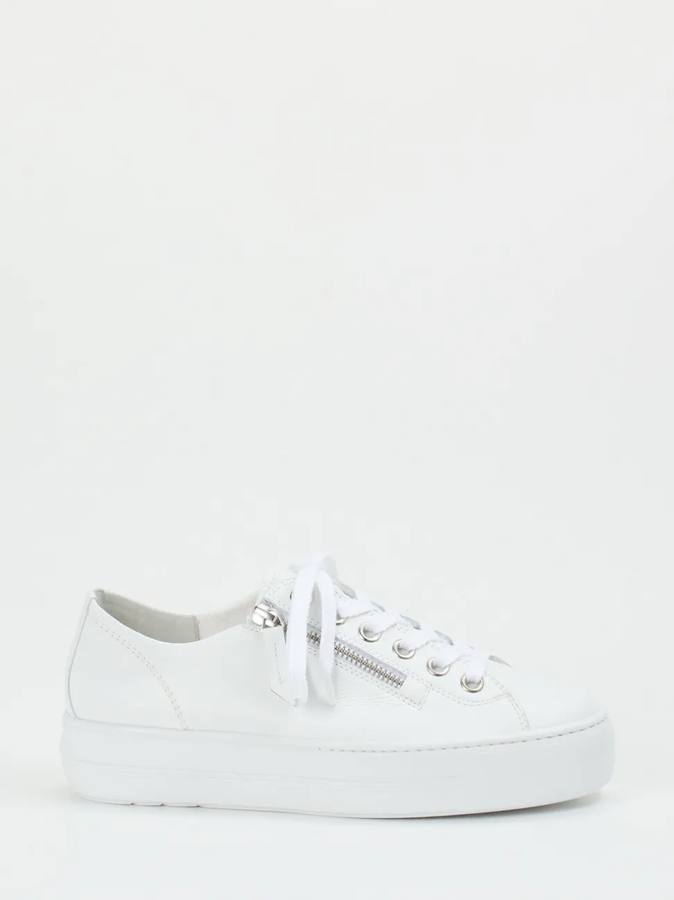 Paul Green – Plateau-Sneaker aus Kalbleder weiß